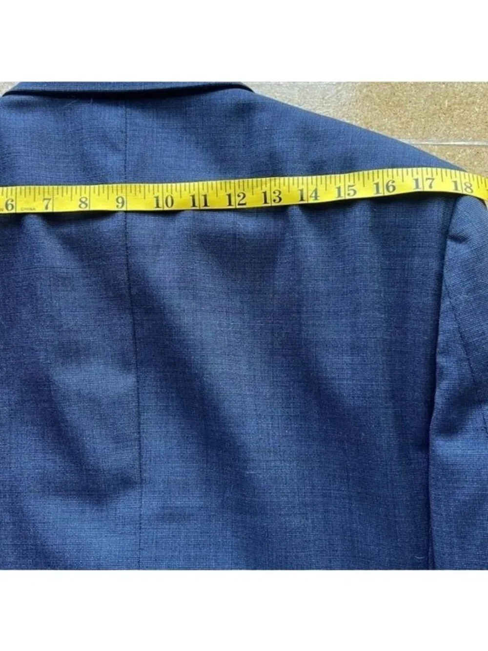 Burberry Blazer Mens XL Blue Two-Button Pure Wool Vintage Classic Formal Wear
